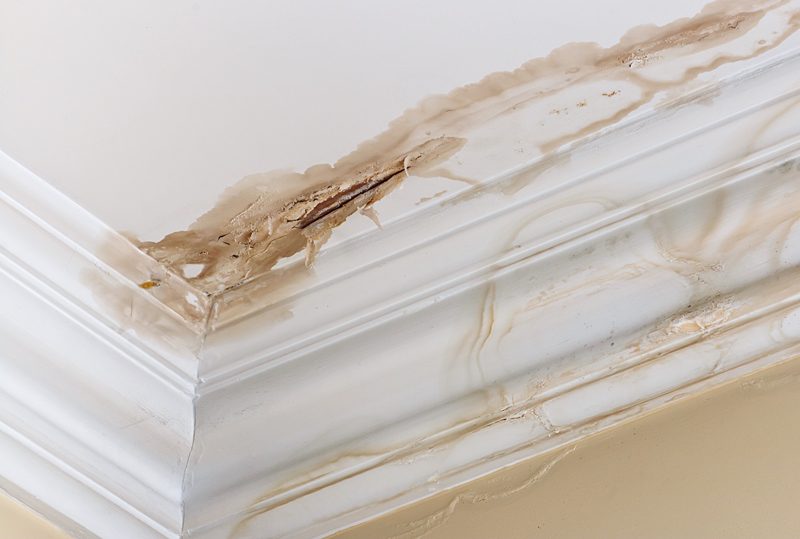A close up of the ceiling in a house