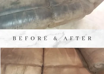 before and after of a couch cleaning